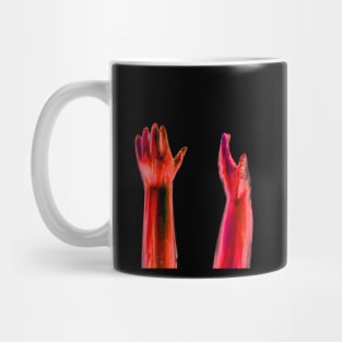 Freaky Halloween Broken Doll Zombie Hands Mug